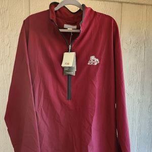 NWT Cutter & Buck Mississippi St Weathertech 1/2 zip Pullover